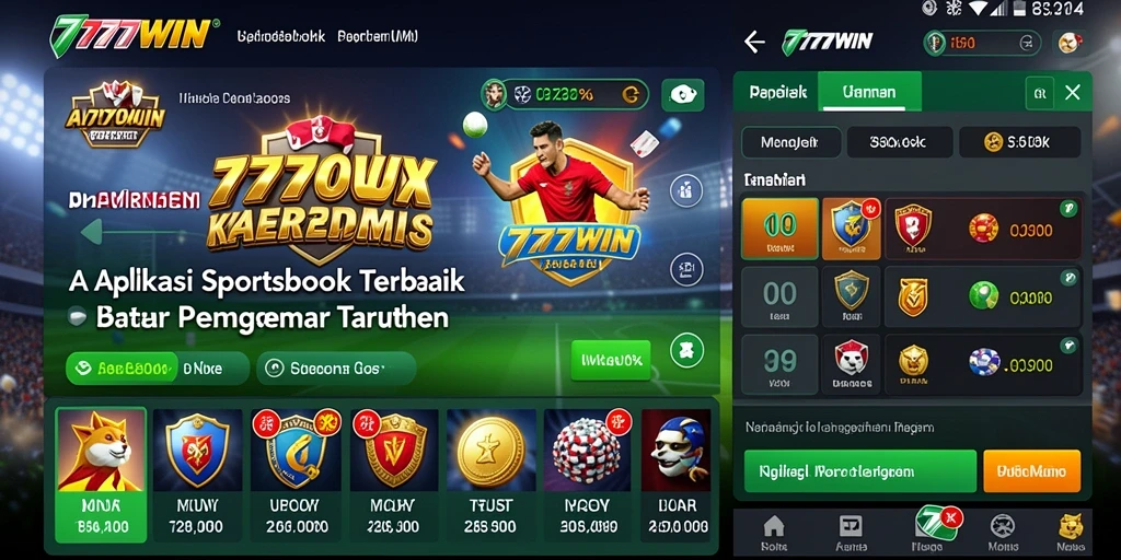 Tampilan menarik dari aplikasi Sportsbook 777WIN.
