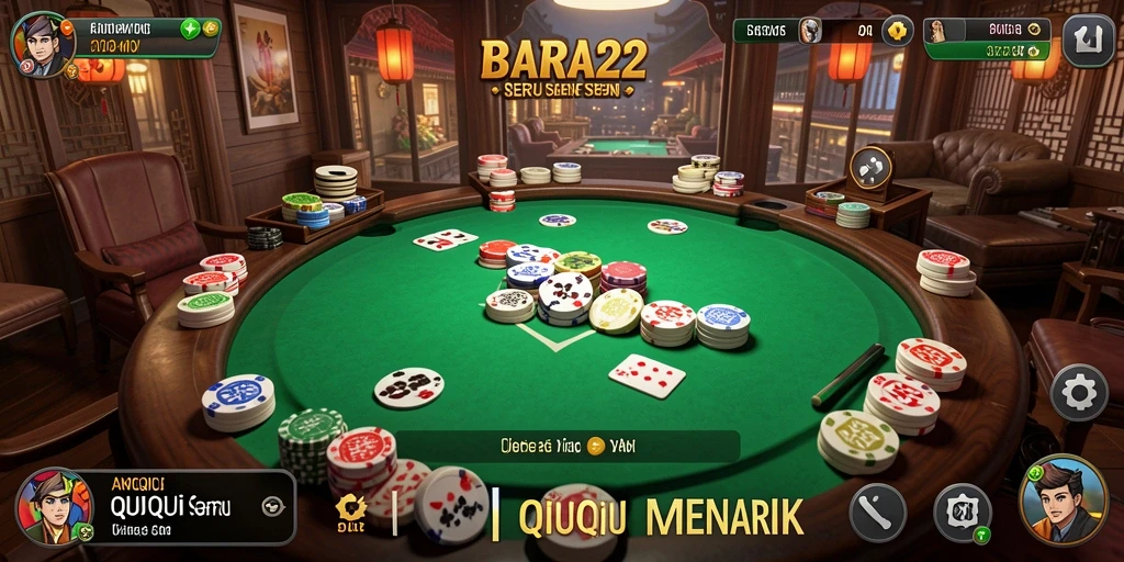 Tampilan gameplay QiuQiu yang menarik dan interaktif.