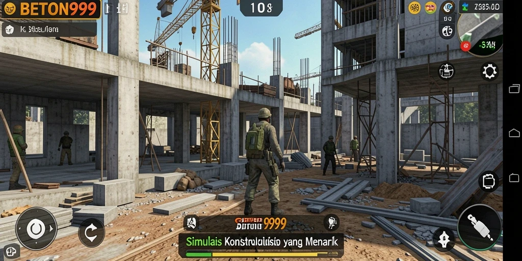 Gameplay BETON999 menampilkan aksi pembangunan yang menawan dan realistis.