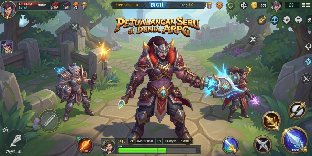 Screenshot utama BIG11 menampilkan pertarungan epik dalam gameplay ARPG.