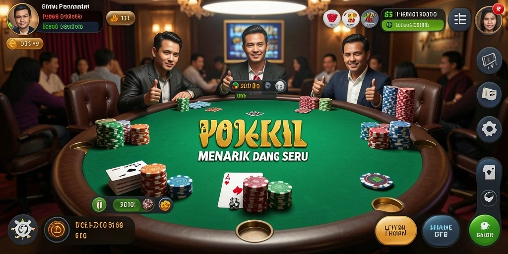 Gameplay seru di DY01 dengan meja Poker yang interaktif.