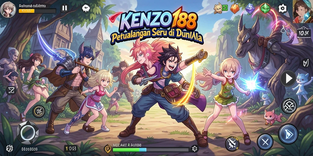Tampilan screenshot KENZO188 menampilkan karakter Anime yang mengesankan.