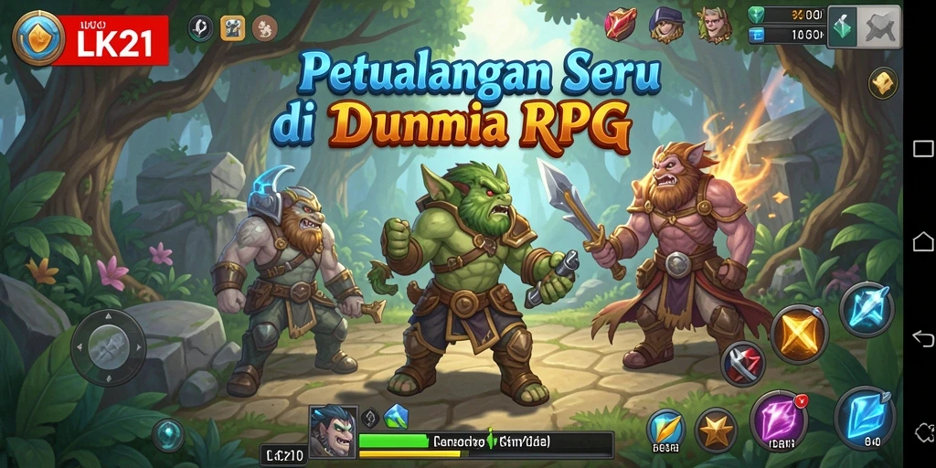 Tampilan gameplay LK21 yang mendebarkan dalam petualangan RPG.