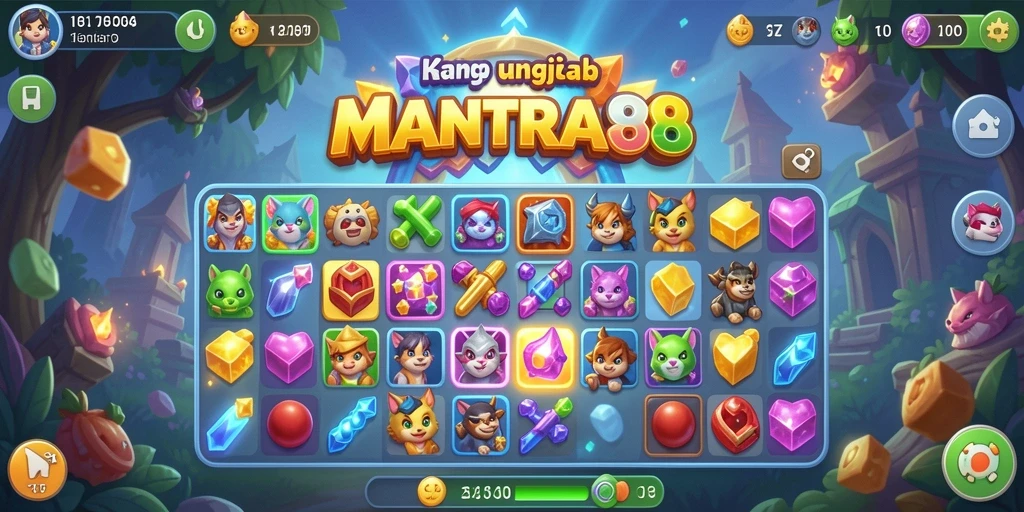 Tampilan screenshot dari gameplay seru MANTRA88 yang penuh warna.
