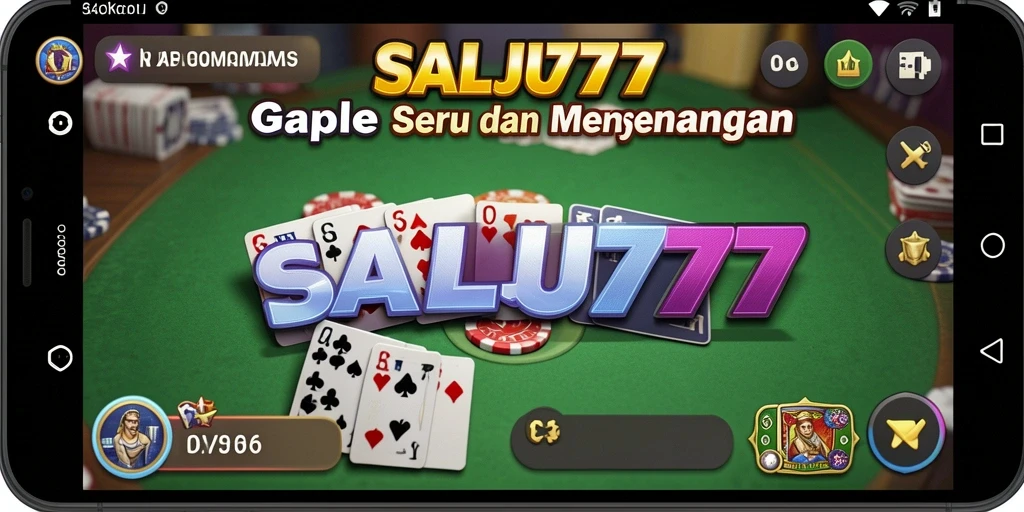 Tampilan gameplay seru dari SALJU777 dengan suasana Gaple.