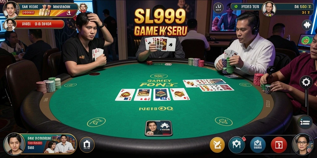 Tampilan permainan Poker yang seru dan menegangkan di SL999.